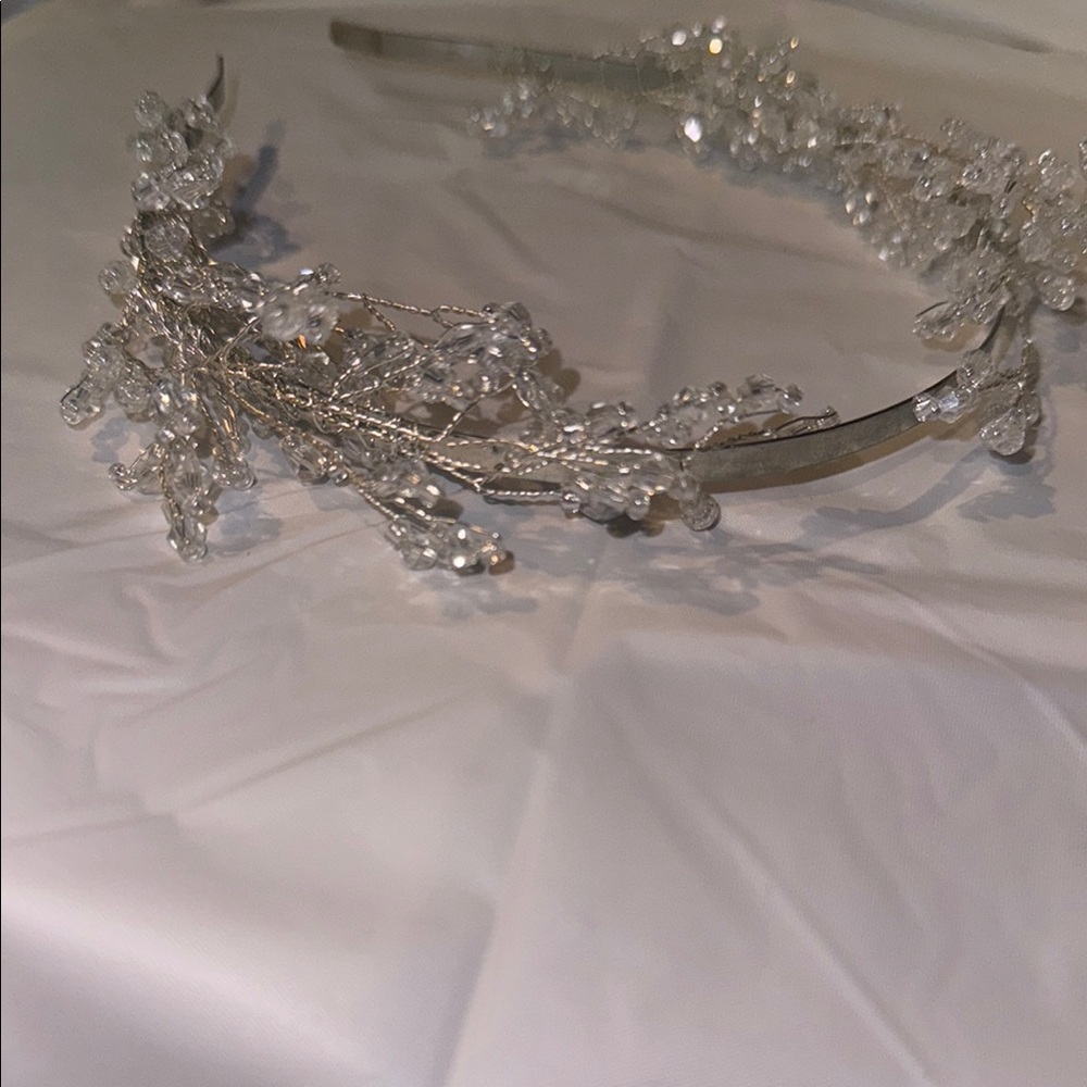Elegant Silver Crystal Headband